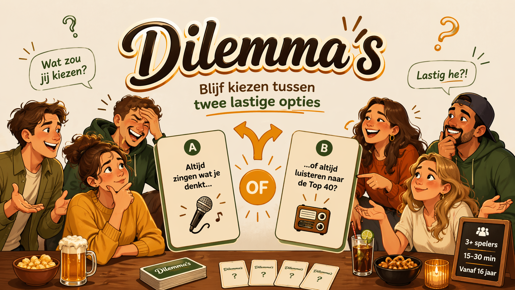 Dilemma-spel met vrienden